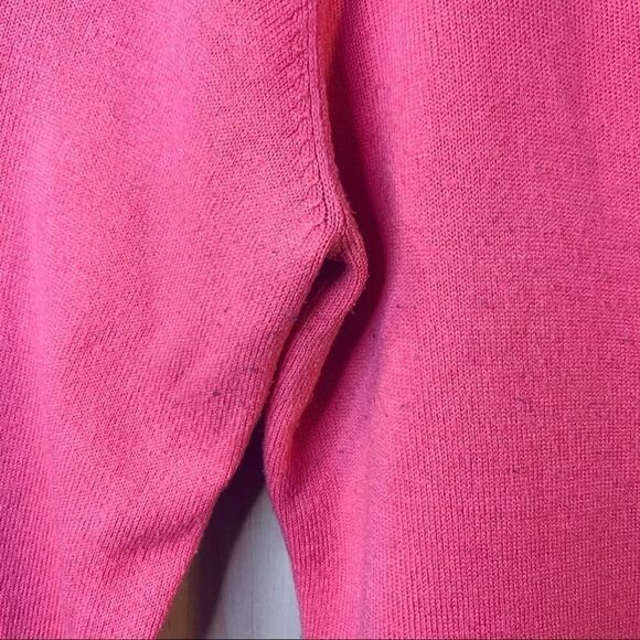 New York & Company Solid Pink V Neck Sweater Ultra Soft Long Sleeve Size XL - Picture 7 of 9